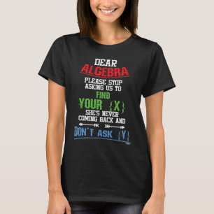 Camiseta Matemática Matemática, Álgebra de Solução de Fórmu