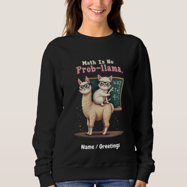 Camiseta Matemática não é diversão de Prob-llama e bela ins (Frente)