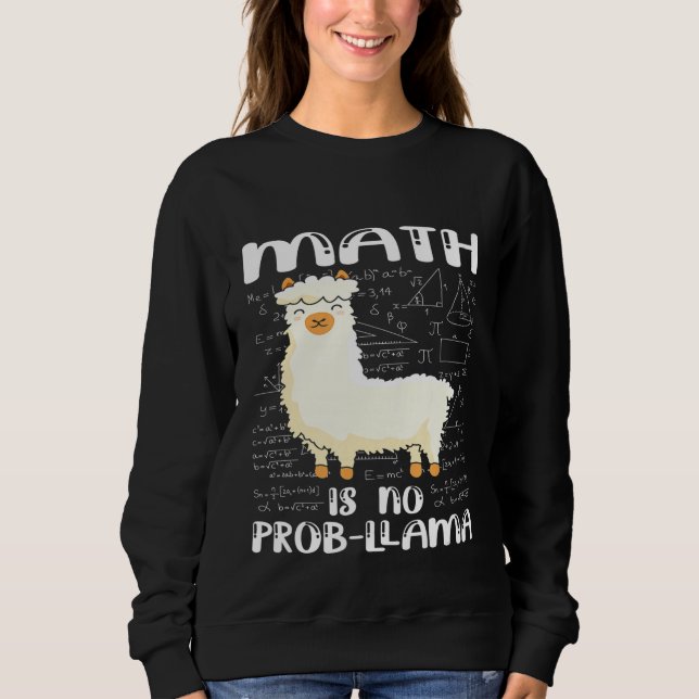 Camiseta Matemática Não É Prob Llama Math Pun Design (Frente)