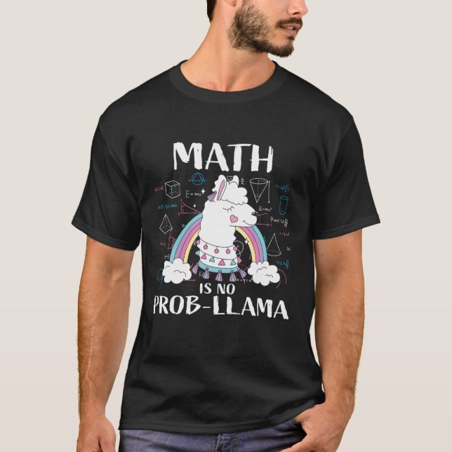 Camiseta Matemática Não É Prob-Llama | Professor de Matemát (Frente)