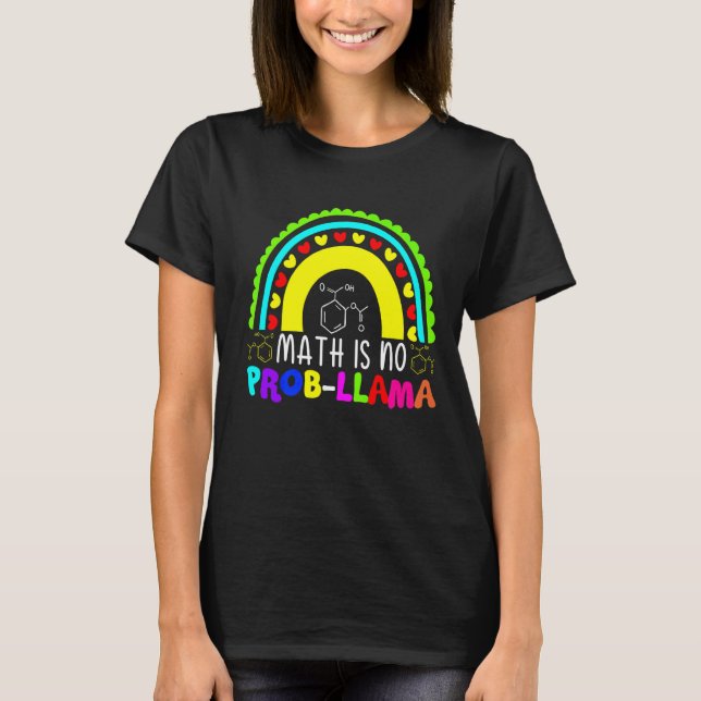 Camiseta Matemática Não É Prob Llama Rainbow (Frente)