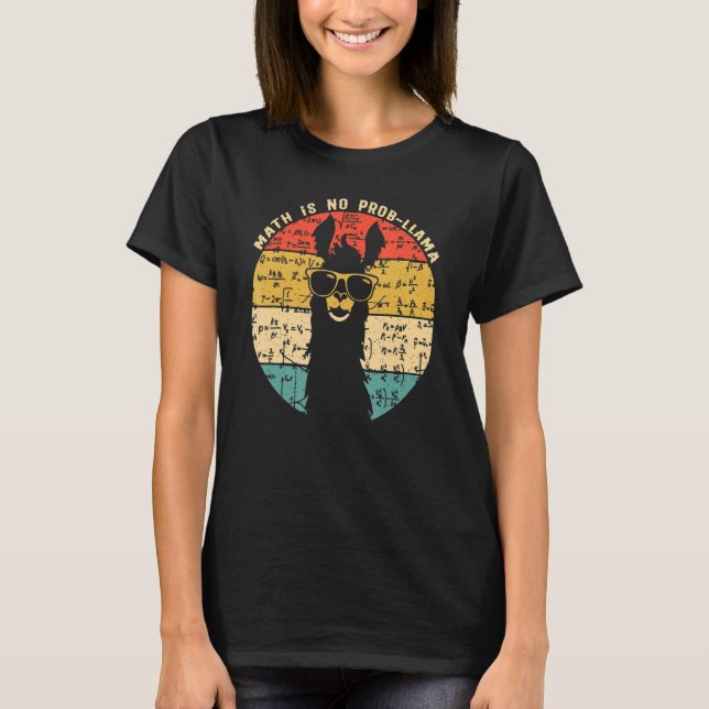 Camiseta Matemática Não É Professor De Matemática Llama Lla (Frente)