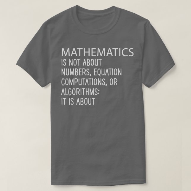 Camiseta Matemática não é sobre computação de equação numér (Frente do Design)