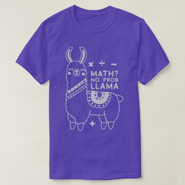 Camiseta Matemática no Prob llama 2 (Frente do Design)