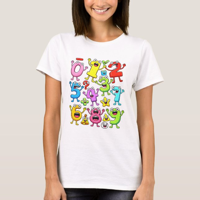Camiseta Matemática Números Desenho Animado Divert (Frente)