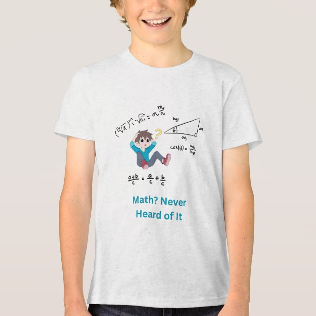 Camiseta Matemática? Nunca ouvi falar disso, com equações (Frente)