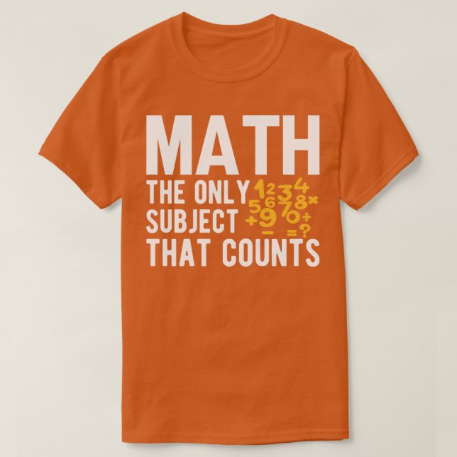 Camiseta Matemática o único sujeito que conta 11 (Frente do Design)