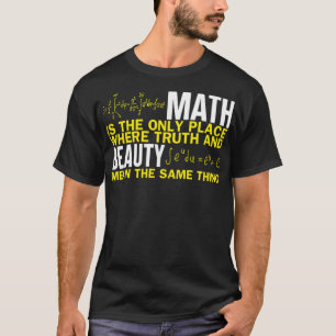 Camiseta Matemática onde a verdade e a beleza dão presentes