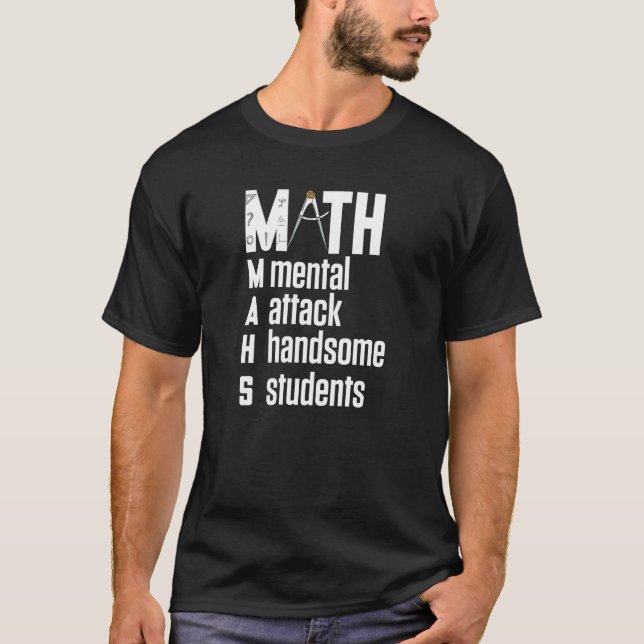 Camiseta Matemática Para Estudantes Bonitos, Matemática Eng (Frente)
