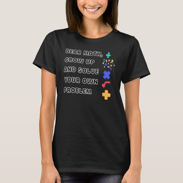 Camiseta Matemática para meninas adolescentes, mulheres pré (Frente)