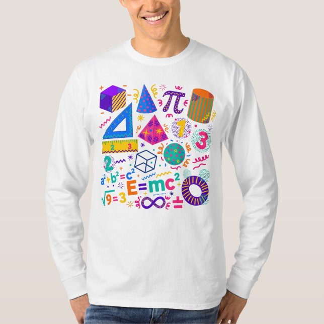 Camiseta Matemática Pop Arco-íris (Frente)