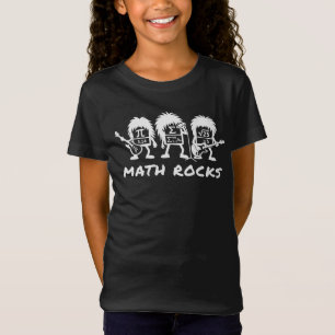Camiseta Matemática Rochas Humor de Banda de Rock Acadêmico