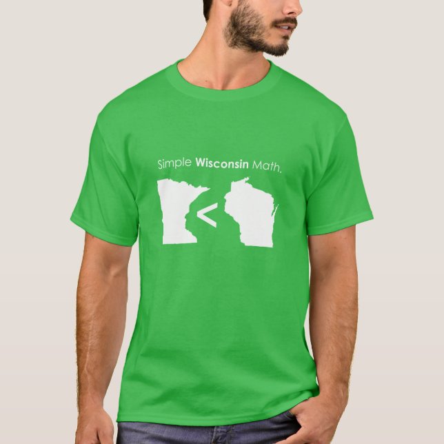 Camiseta Matemática simples de Wisconsin (Frente)
