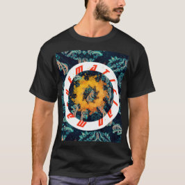 Camiseta Matemático. elegância fractal escura