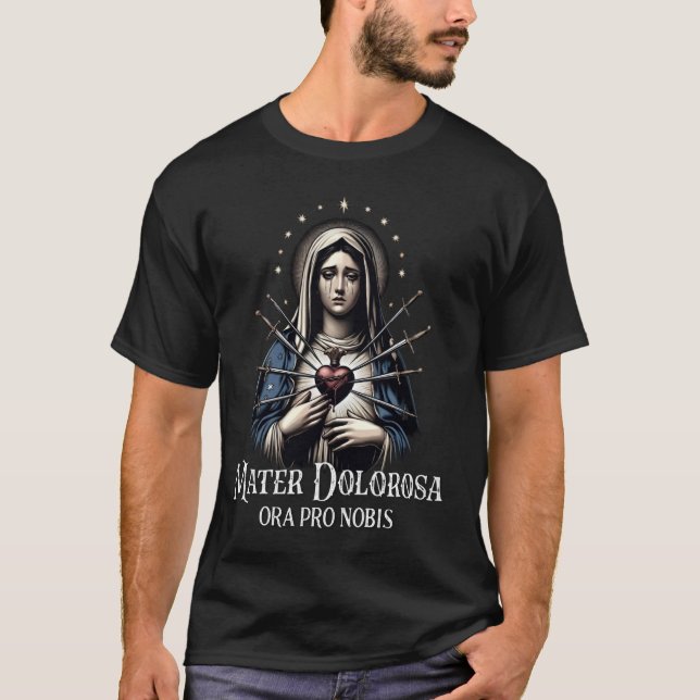 Camiseta Mater Dolorosa Nossa Senhora das Tristezas Virgem  (Frente)