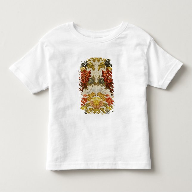 Camiseta Matéria têxtil com um teste padrão floral de (Frente)