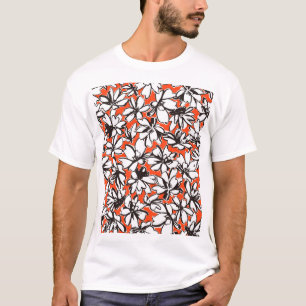Camiseta Material de padrão sem costura com ventilador abst