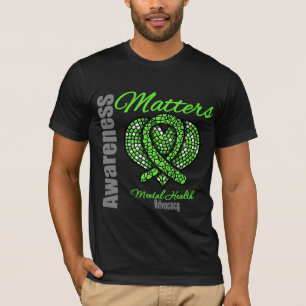 Camiseta Matérias da consciência da saúde mental da fita