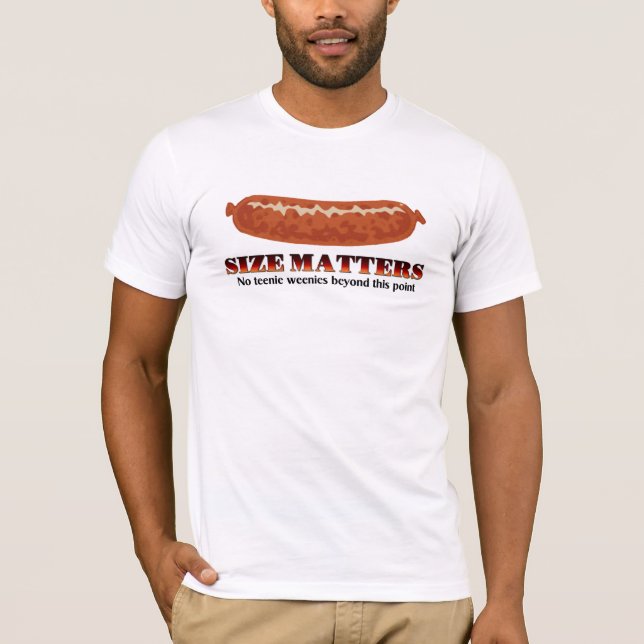 Camiseta Matérias do tamanho - nenhuns Weenies de Teenie (Frente)