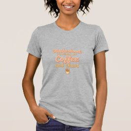 CAMISETA MATERNIDADE ALIMENTADA POR CAFÉ E CAOS