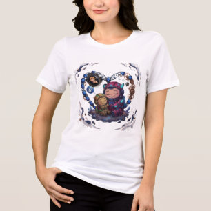 Camiseta Maternidade Cósmica Amor Astronauta