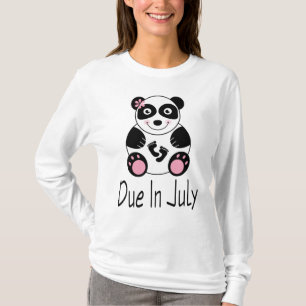 Camiseta Maternidade da panda devida em julho