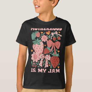 Camiseta Maternidade é Geleia Boho Morango Gráfico Mães