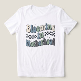Camiseta Maternidade em Flor Checkered Mãe Presente Groovy