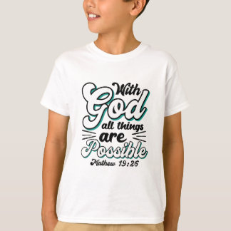 Camiseta Mateus 19:26 Com Deus Todas As Coisas São Possívei
