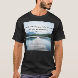 Camiseta Mateus 4:19 Jesus Disse Segui-Me Versículo Bíblico