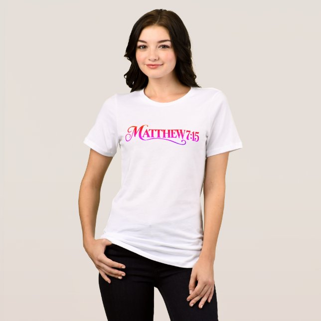 Camiseta Mateus 7:15 (Frente Completa)