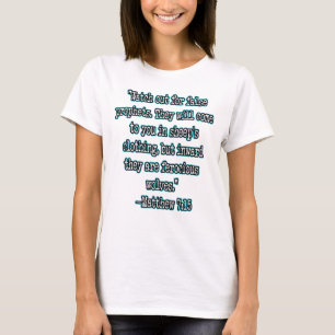 Camiseta Mateus 7:15 Cuidado Com Os Falsos Profetas