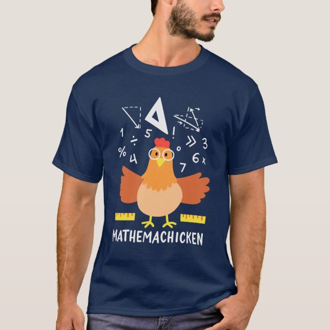 Camiseta Math Chicken Gag Funny Mathemachicken Professor (Frente)