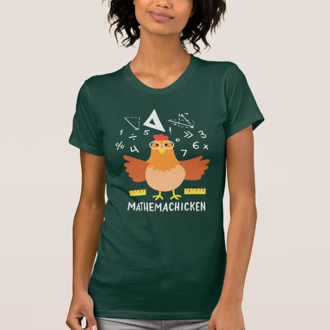 Camiseta Math Chicken Gag Funny Mathemachicken Professor (Frente)
