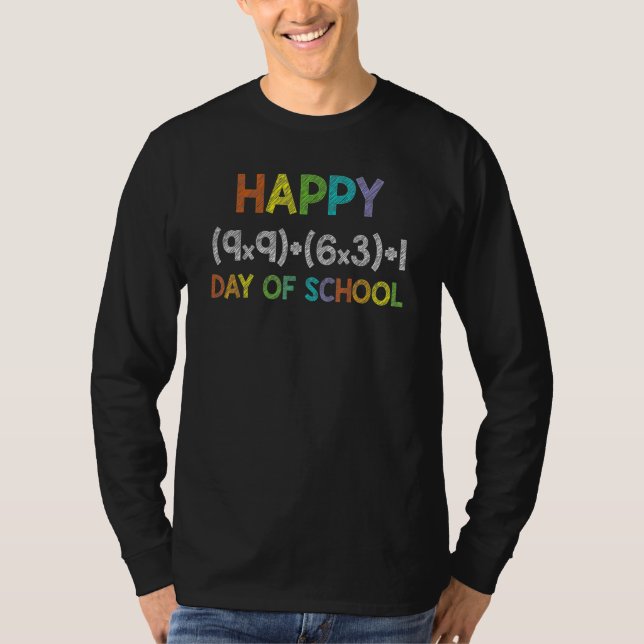 Camiseta Math Formula 100 Days Of School 100th Day  Cute 1 (Frente)
