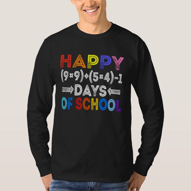 Camiseta Math Formula 100 Days Of School 100th Day  Math Te (Frente)