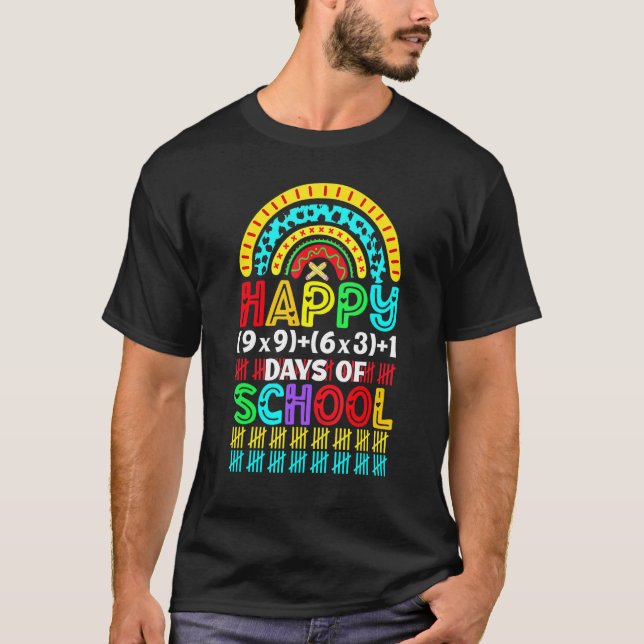 Camiseta Math Formula 100 Days Of School Teacher Boy Girl 2 (Frente)