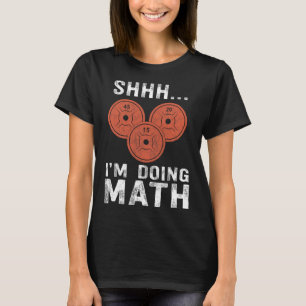 Camiseta Math Lover Gym Pesando Engraçado Citação Engraçado
