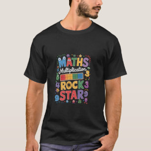 Camiseta Math Multiplication Rock Star - Aprendizado Divert