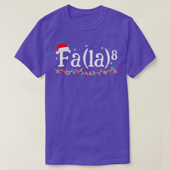 Camiseta Math Nerd Christmas Fa la la la 6 (Frente do Design)