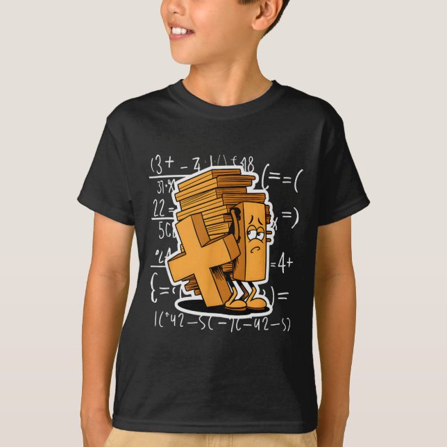 Camiseta Math Overload Funny Equation Cartoon  (Frente)