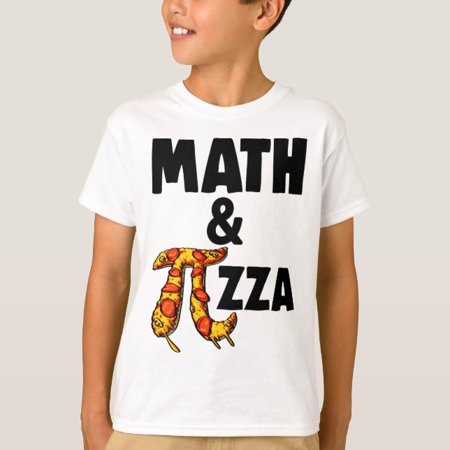 Camiseta Math & Pizza Pi Mulheres Engraçadas Matemáticas Ad (Frente)