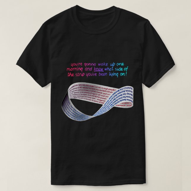 Camiseta Math Punk Mobius Strip What Side of the Bed You're (Frente do Design)