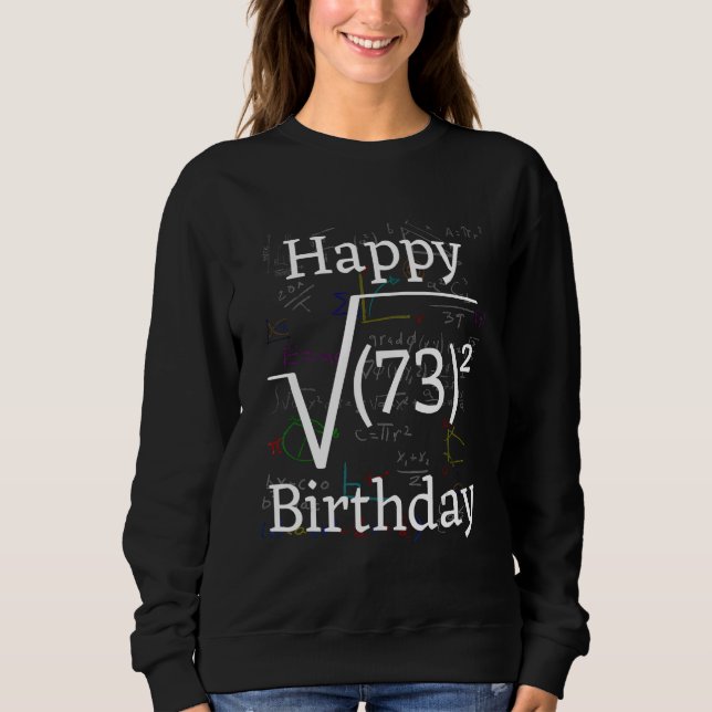 Camiseta Math Root Square Feliz 73ª Celebração de Aniversár (Frente)
