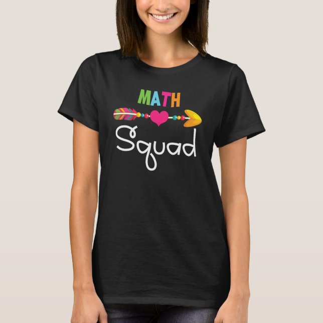 Camiseta Math Squad Back To School Teacher Student Crew Kid (Frente)