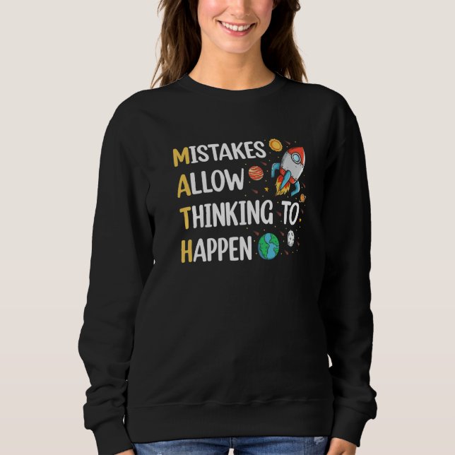 Camiseta Math Study Guide Teacher Mistakes Allow Thinking T (Frente)