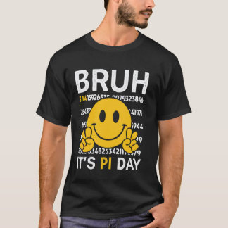 Camiseta Math Teacher Bruh it's Pi Day Kids Boys Girls Funn