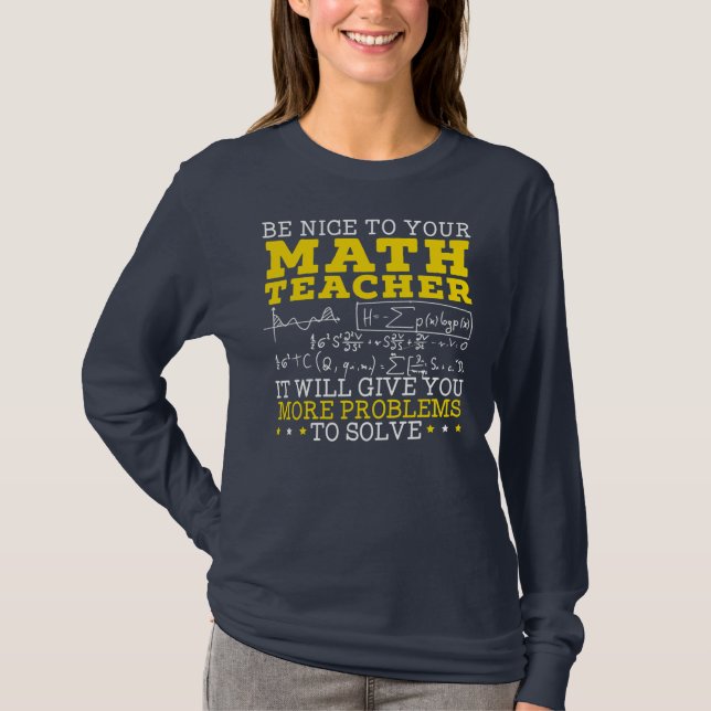 Camiseta Math Teacher Mathematician Mathematics School (Frente)