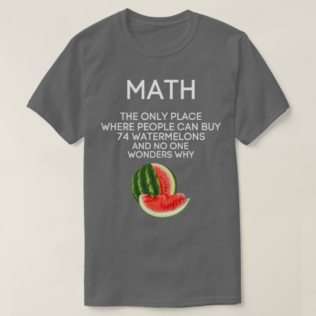 Camiseta Math Watermelon Math (Frente do Design)
