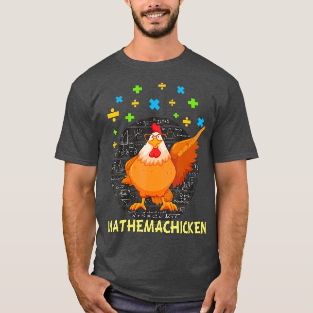 Camiseta Mathemachicken Professora Math Adora Engraçada (Frente)